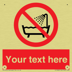 Custom Do not use this device in a bathtub shower or water-filled reservoir